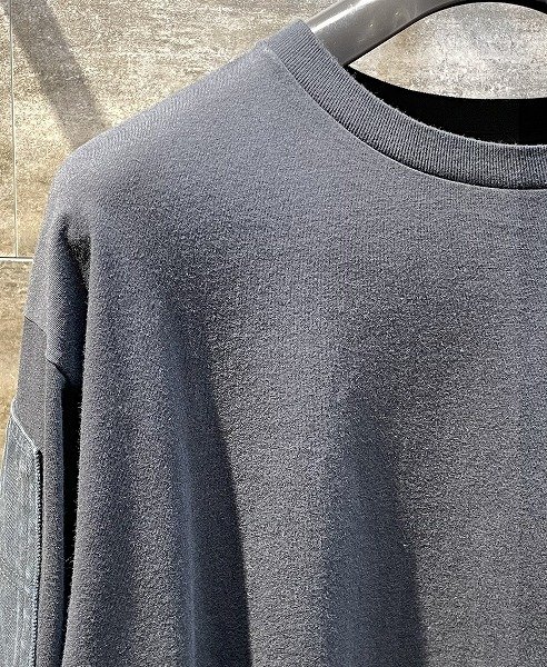 画像3: QBISM REMAKE DENIM DOCKING L/S TEE (3)