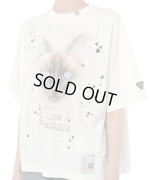 画像7: Maison MIHARA YASUHIRO　Cat Printed Embellished Distressed T-Shirt (7)