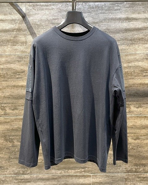 画像1: QBISM REMAKE DENIM DOCKING L/S TEE (1)