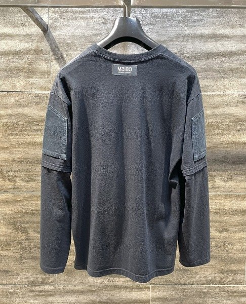 画像2: QBISM REMAKE DENIM DOCKING L/S TEE (2)