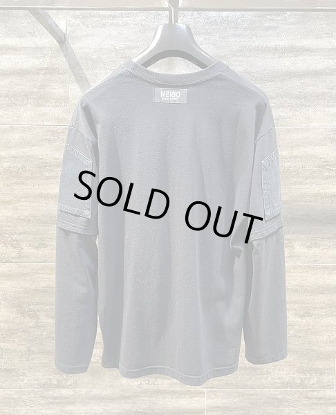 画像2: QBISM REMAKE DENIM DOCKING L/S TEE (2)