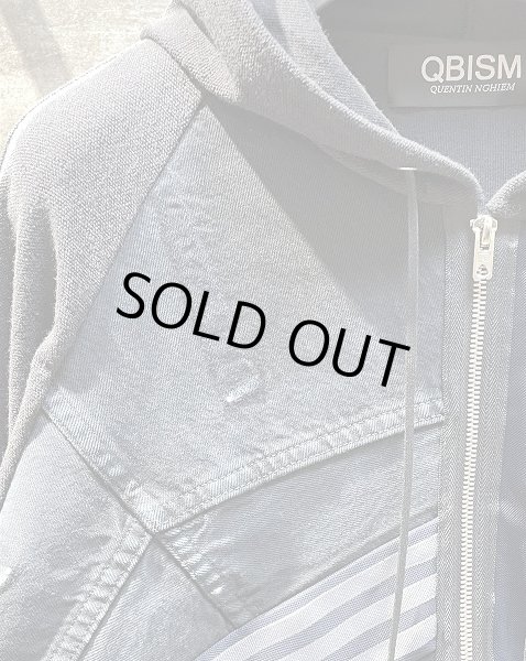 画像3: QBISM REMAKE DENIM DOCKING HOODIE (3)