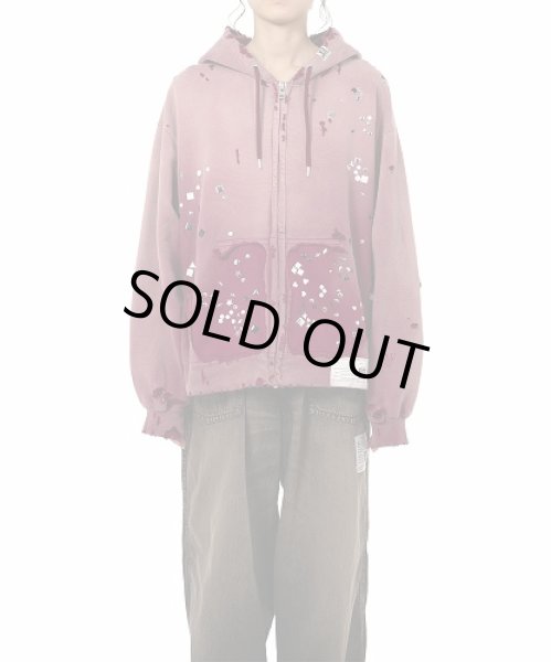 画像3: Maison MIHARA YASUHIRO　Sun Faded Like Embellished Zip-up Hoodie (3)