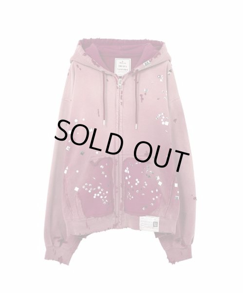 画像1: Maison MIHARA YASUHIRO　Sun Faded Like Embellished Zip-up Hoodie (1)