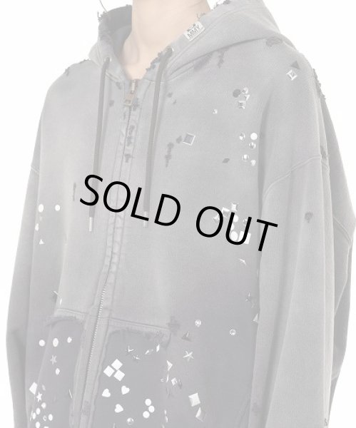 画像7: Maison MIHARA YASUHIRO　Sun Faded Like Embellished Zip-up Hoodie (7)