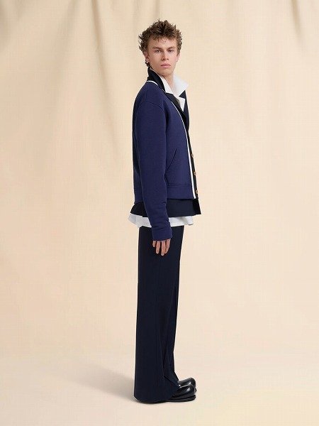 画像5: MARNI ブルー オーガニックコットン製カーディガン スウェットシャツ バイカラープラケット付き (5)