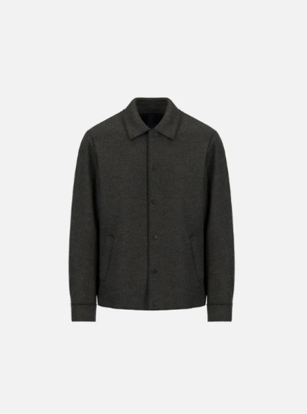 画像1: HARRIS WHARF LONDON  COACH JACKET PRESSED WOOL (1)