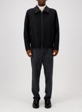 画像2: HARRIS WHARF LONDON  GOLF JACKET PRESSED WOOL AND BOUCLE (2)