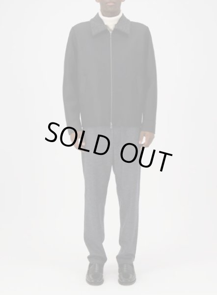 画像2: HARRIS WHARF LONDON  GOLF JACKET PRESSED WOOL AND BOUCLE (2)