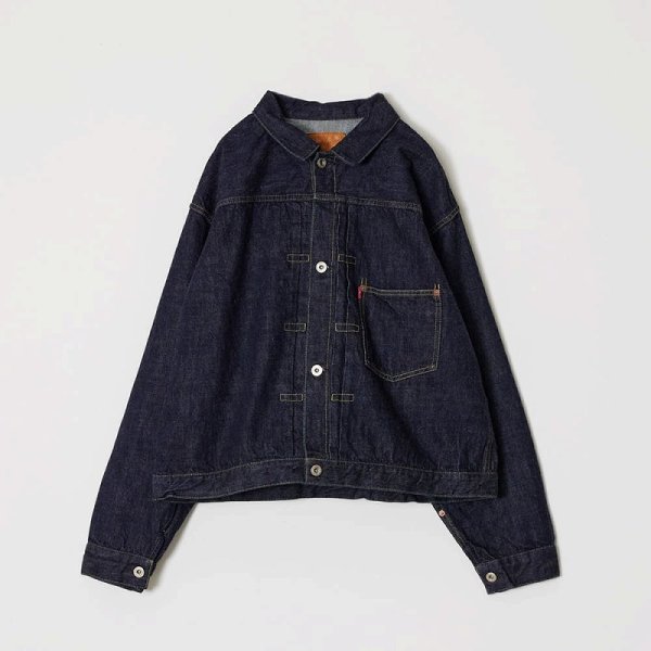 画像1: REMIRELIEF　12oz DENIM 大戦モデル JKT(ONEWASH) (1)