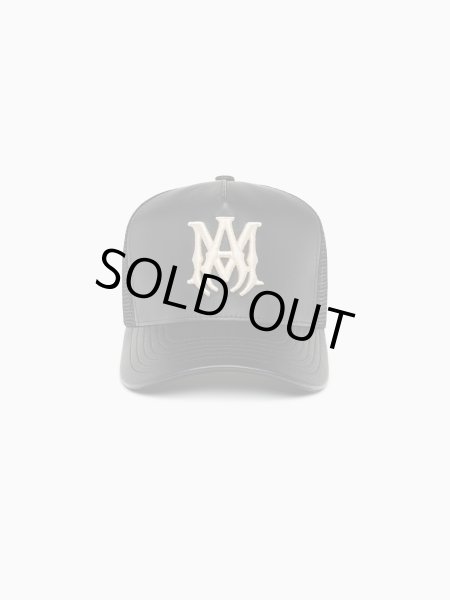 画像1: AMIRI LEATHER MA TRUCKER HAT (1)