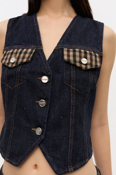 画像6: GANNI ガニー Neppy Denim Vest (6)
