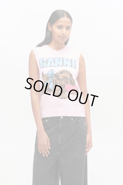 画像2: GANNI ガニー Pink Puppy Wool Vest (2)