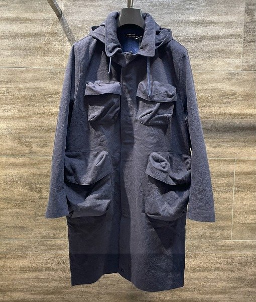 画像1: FRANK LEDER  HEAVY COTTON GABADINE HOODIE COAT (1)