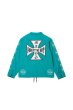 画像2: MAYO IRON CROSS EMBROIDERY REVERSIBLE COACH JKT KINMIYA BLUE (2)