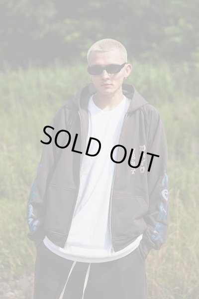 画像3: MAYO FORGET ME NOT EMBROIDERY ZIPUP HOODIE CHARCOAL (3)