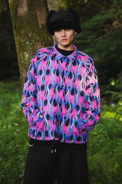 画像5: MAYO IRON CROSS EMBROIDERY REVERSIBLE COACH JKT BLACK x NAVY (5)