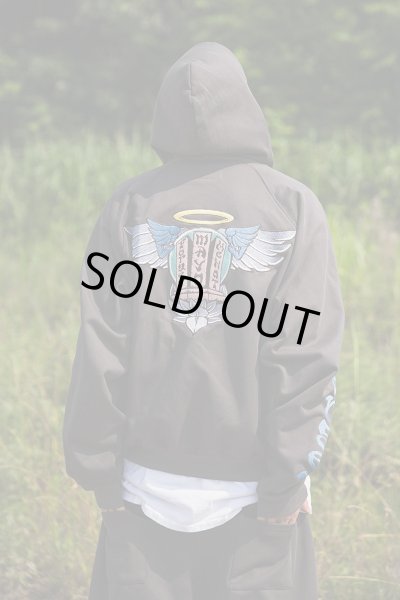 画像4: MAYO FORGET ME NOT EMBROIDERY ZIPUP HOODIE CHARCOAL (4)