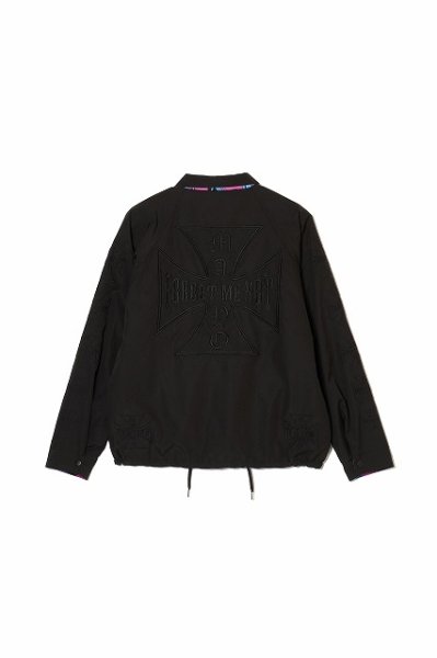 画像2: MAYO IRON CROSS EMBROIDERY REVERSIBLE COACH JKT BLACK x NAVY (2)