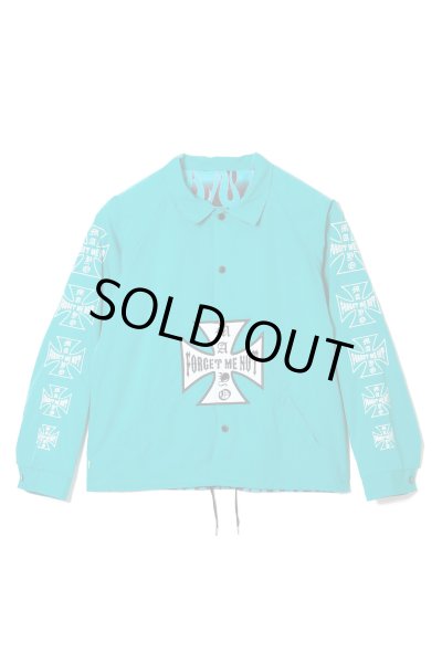 画像1: MAYO IRON CROSS EMBROIDERY REVERSIBLE COACH JKT KINMIYA BLUE (1)