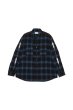 画像1: MAYO STUD LOOK EMBROIDERY CHECK SHIRT BLUE (1)