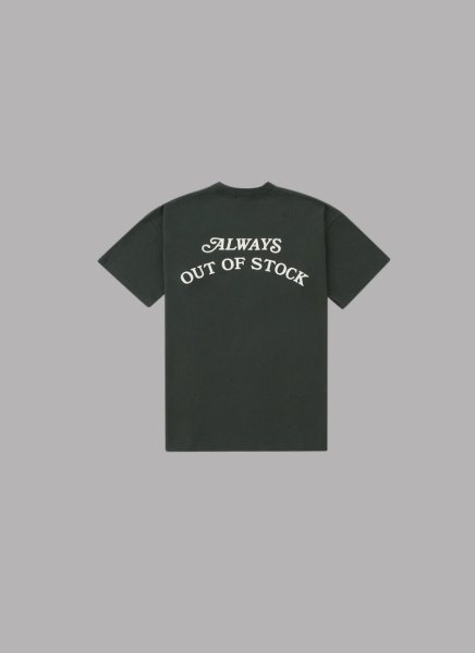 画像2: ALWAYS OUT OF STOCK　BASIC LOGO S/S TEE OLIVE x OFF WHITE (2)