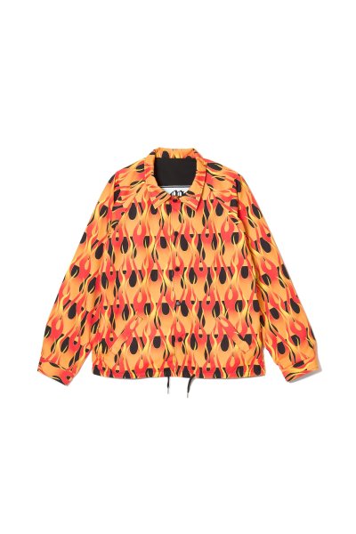 画像3: MAYO IRON CROSS EMBROIDERY REVERSIBLE COACH JKT BLACK x ORANGE (3)