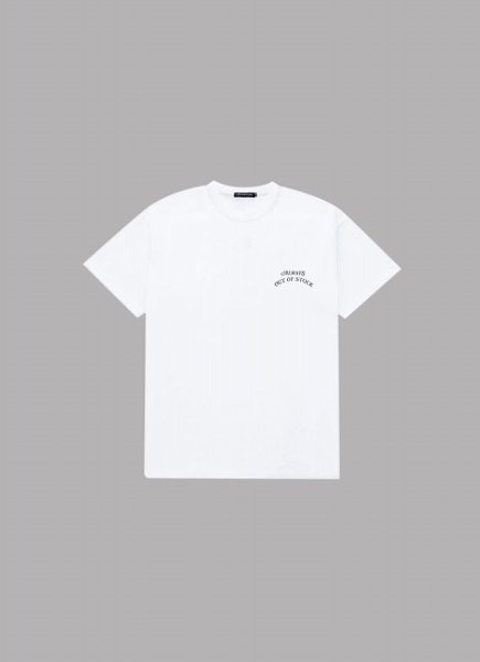 画像1: ALWAYS OUT OF STOCK　FLORAL BASIC LOGO S/S TEE-WHITE (1)