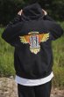 画像4: MAYO FORGET ME NOT EMBROIDERY ZIPUP HOODIE BLACK (4)