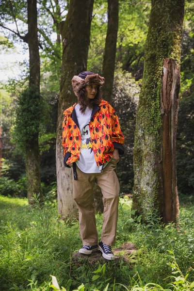 画像7: MAYO IRON CROSS EMBROIDERY REVERSIBLE COACH JKT BLACK x ORANGE (7)