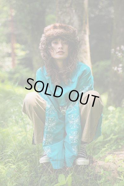 画像5: MAYO IRON CROSS EMBROIDERY REVERSIBLE COACH JKT KINMIYA BLUE (5)