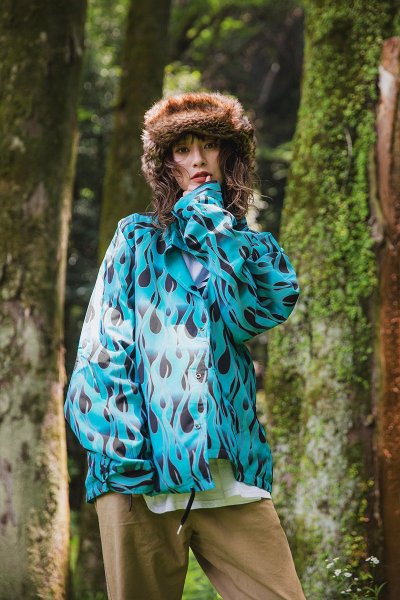 画像6: MAYO IRON CROSS EMBROIDERY REVERSIBLE COACH JKT KINMIYA BLUE (6)