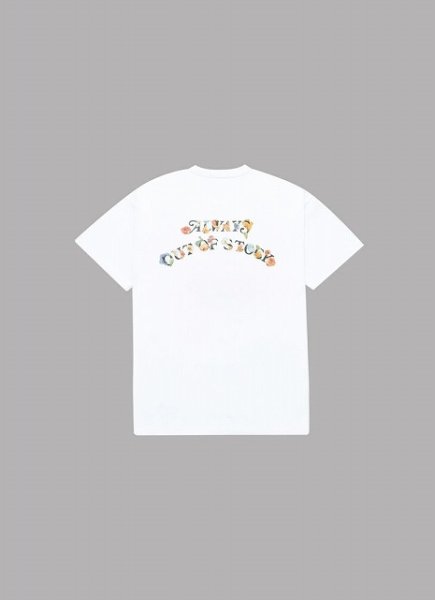 画像2: ALWAYS OUT OF STOCK　FLORAL BASIC LOGO S/S TEE-WHITE (2)