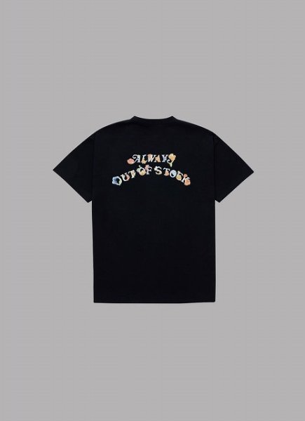 画像2: ALWAYS OUT OF STOCK　FLORAL BASIC LOGO S/S TEE-BLACK (2)