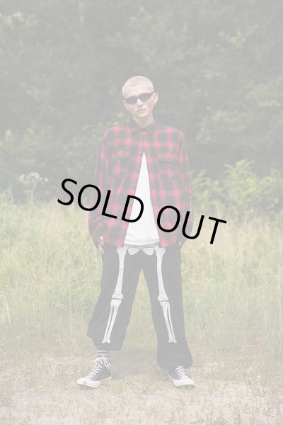 画像3: MAYO STUD LOOK EMBROIDERY CHECK SHIRT RED (3)