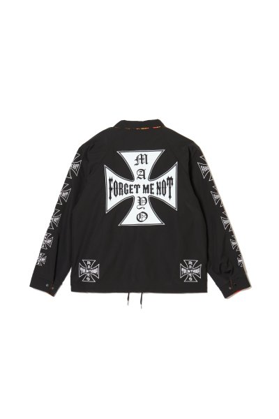 画像2: MAYO IRON CROSS EMBROIDERY REVERSIBLE COACH JKT BLACK x ORANGE (2)