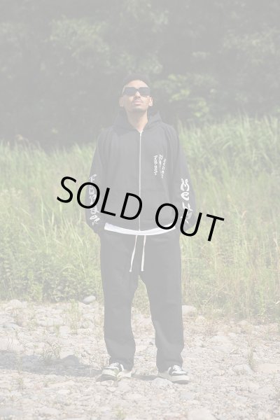 画像3: MAYO FORGET ME NOT EMBROIDERY ZIPUP HOODIE BLACK (3)