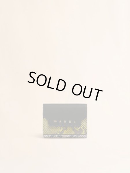 画像1: MARNI レザー製三つ折りウォレット (1)