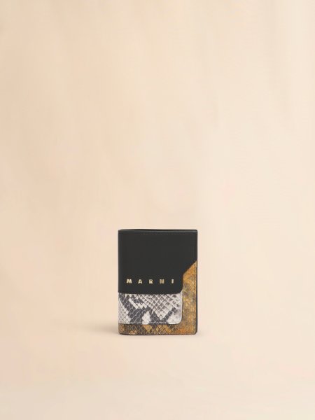 画像1: MARNI レザー製二つ折りウォレット (1)