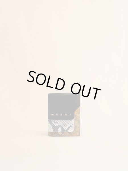 画像1: MARNI レザー製二つ折りウォレット (1)