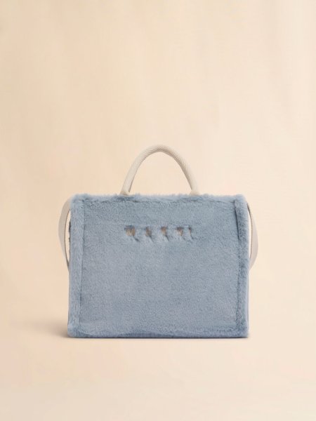 画像1: MARNI フェイクファー バスケットショッパー (1)