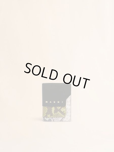 画像1: MARNI レザー製二つ折りウォレット (1)