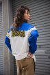 画像4: MAYO　ELECTRICAL MOUSE EMBROIDERY FOOTBALL LONG SLEEVE TEE WHITE x BLUE (4)
