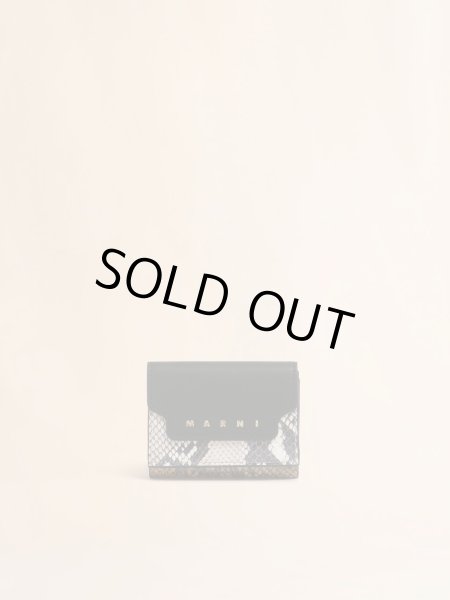 画像1: MARNI レザー製三つ折りウォレット (1)