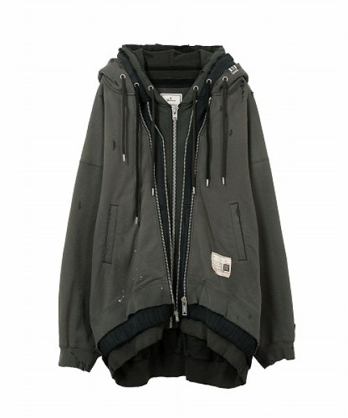 画像1: Maison MIHARA YASUHIRO　Triple Layered Zip-up Hoodie (1)