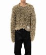画像3: Maison MIHARA YASUHIRO　Bleached Shaggy Knit Sweater Khaki (3)