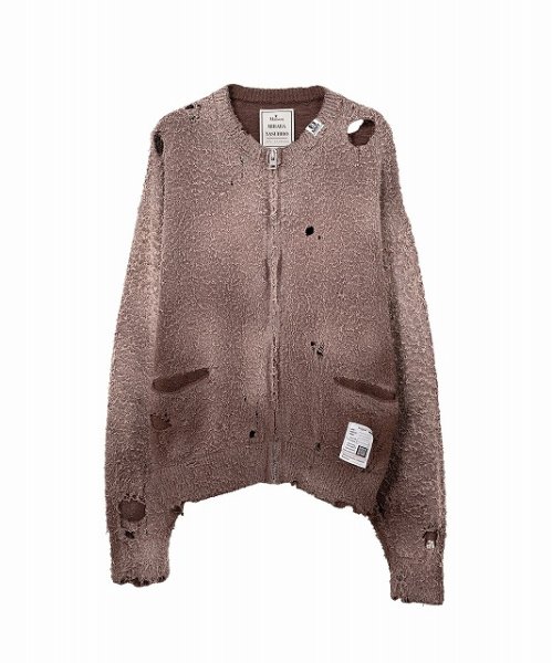 画像1: Maison MIHARA YASUHIRO　Sun Faded Like Knit Cardigan Brown (1)