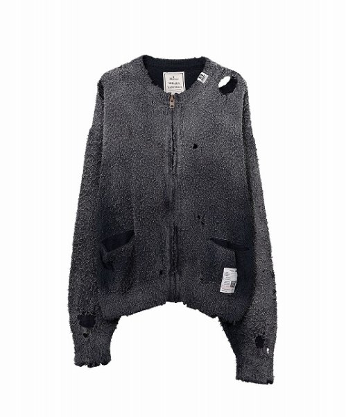 画像1: Maison MIHARA YASUHIRO　Sun Faded Like Knit Cardigan Black (1)
