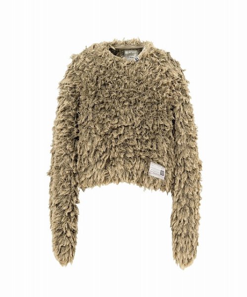 画像1: Maison MIHARA YASUHIRO　Bleached Shaggy Knit Sweater Khaki (1)