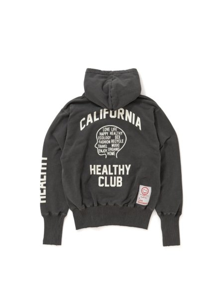 画像2: 【Perfect ribs×A LOVE MOVEMENT】CALIFORNIA HEALTHY CLUB Basic Hoodie (2)